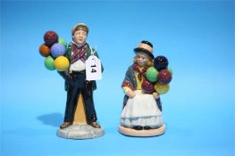 Two Royal Doulton figures 'Balloon Girl and Boy'.
