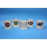 Five Vaux tankards.