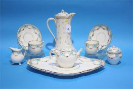 A Victorian porcelain bachelors tea set etc.