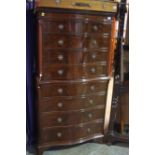 A Reproduction mahogany chest on chest, 79cm wide.