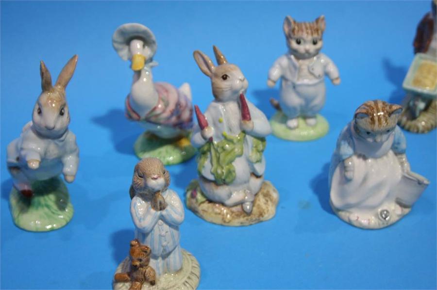 Six modern Beatrix Potter figures, three Royal Alb - Image 6 of 8