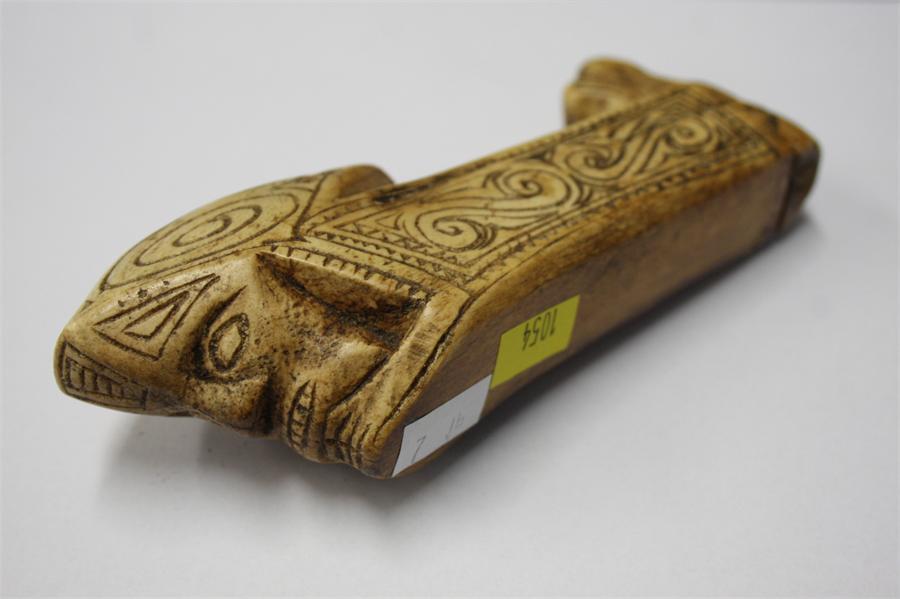 A South American opium pipe, a carved treen nut cr - Image 15 of 17