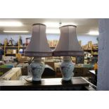 Pair of Oriental style lamps.