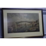 Print of Sunderland bridge, 44 x 74cm.