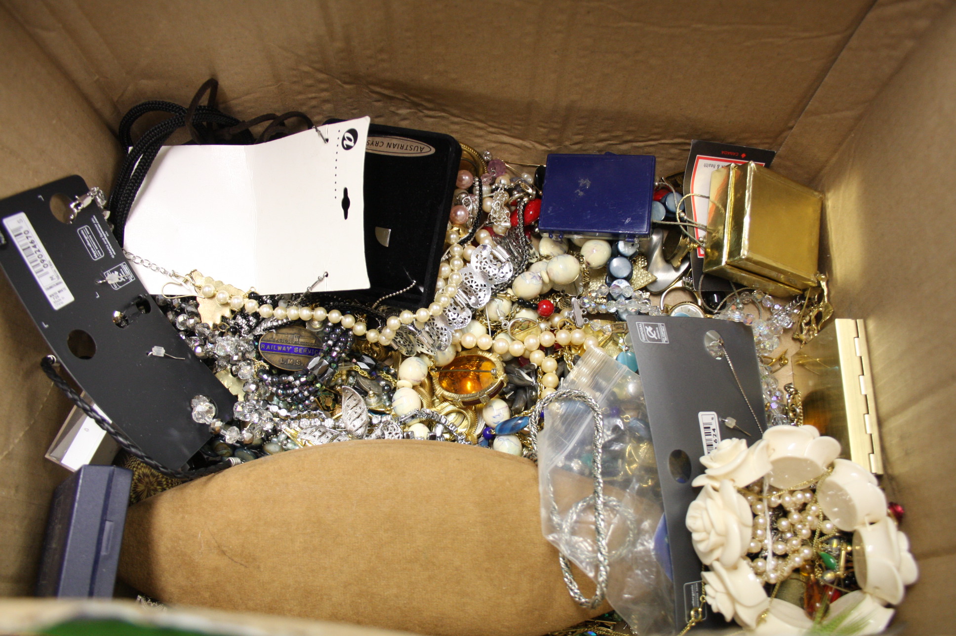 Box of costume jewellery