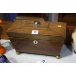 Mahogany tea caddy