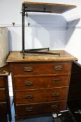Oak chest of drawers and a bedside table