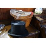 Top hat and leather case