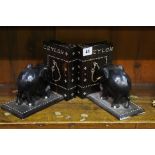 Pair elephant bookends