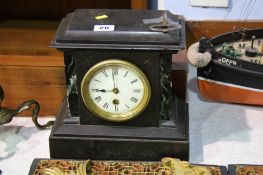 Victorian slate mantel clock