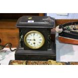 Victorian slate mantel clock