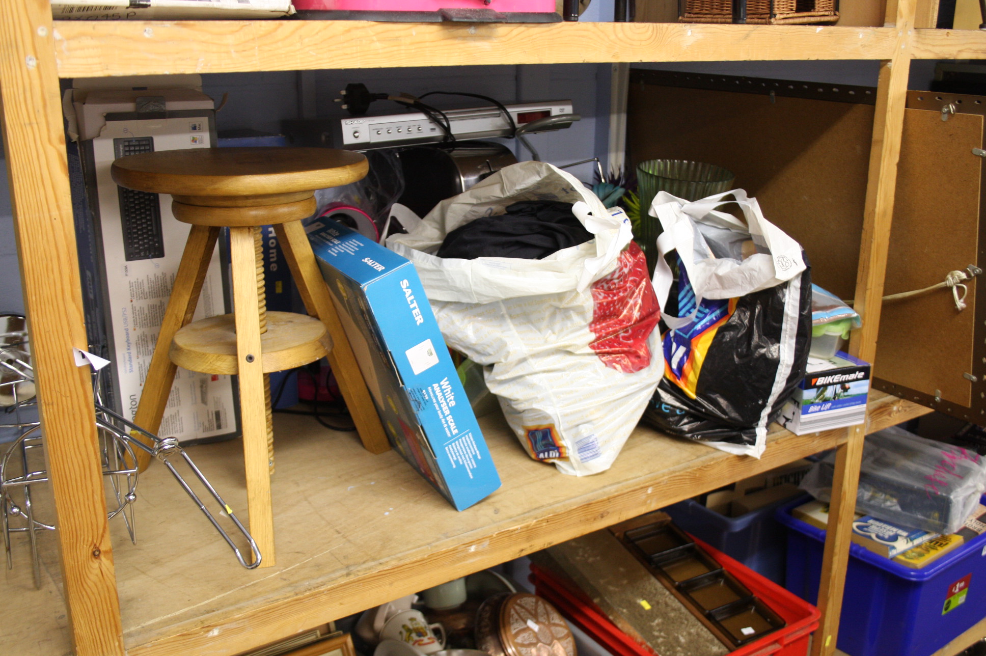 Shelf of Electrical and household items