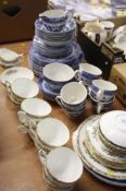 Quantity of Coalport 'Ming Rose' and a quantity of Blue and White China