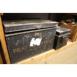 Collection of metal toolboxes