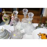 4 Glass decanters