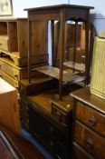 Occasional table and an oak dressing chest