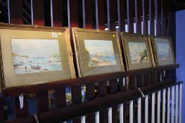 Two pair of water colours views of Scarborough By Tom Williams and Fairfax Cameron