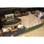 Quantity of assorted, glass, mirror, household etc.