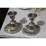 Pair of silver plated candlesticks