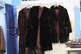 2 Fur coats and 1 faux coat