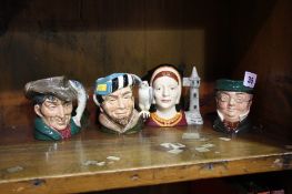 4 Royal Doulton character jugs