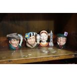 4 Royal Doulton character jugs