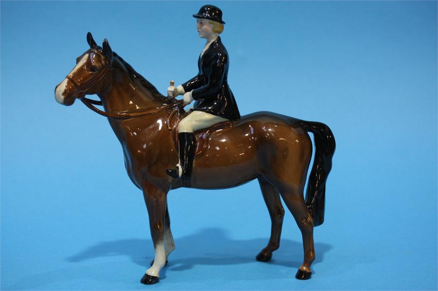 A Beswick Huntswoman on a grey horse and another o - Image 3 of 3