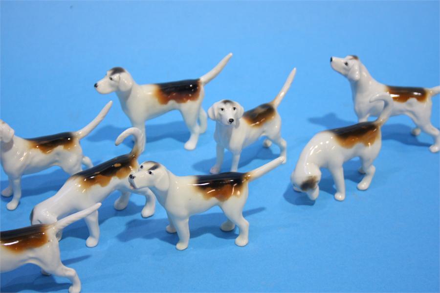 Two Beswick foxes and a collection of Hunting dogs - Image 2 of 5
