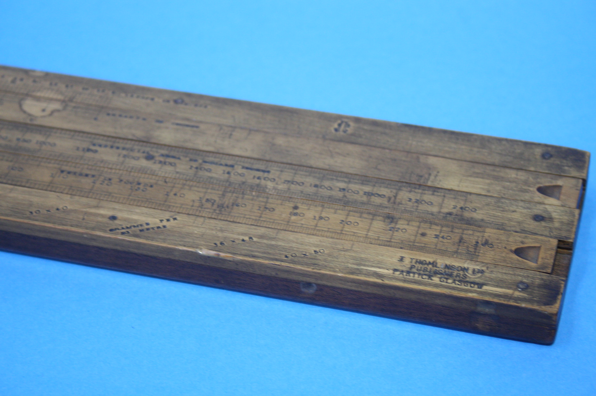 A wood slide rule, J. Tomlinson Ltd, Publishers, P - Image 7 of 9