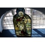 Two pieces of stained glass by Atkinson Brothers,