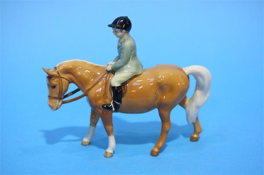 Two Beswick Ponies with boy and girl. - Image 2 of 5