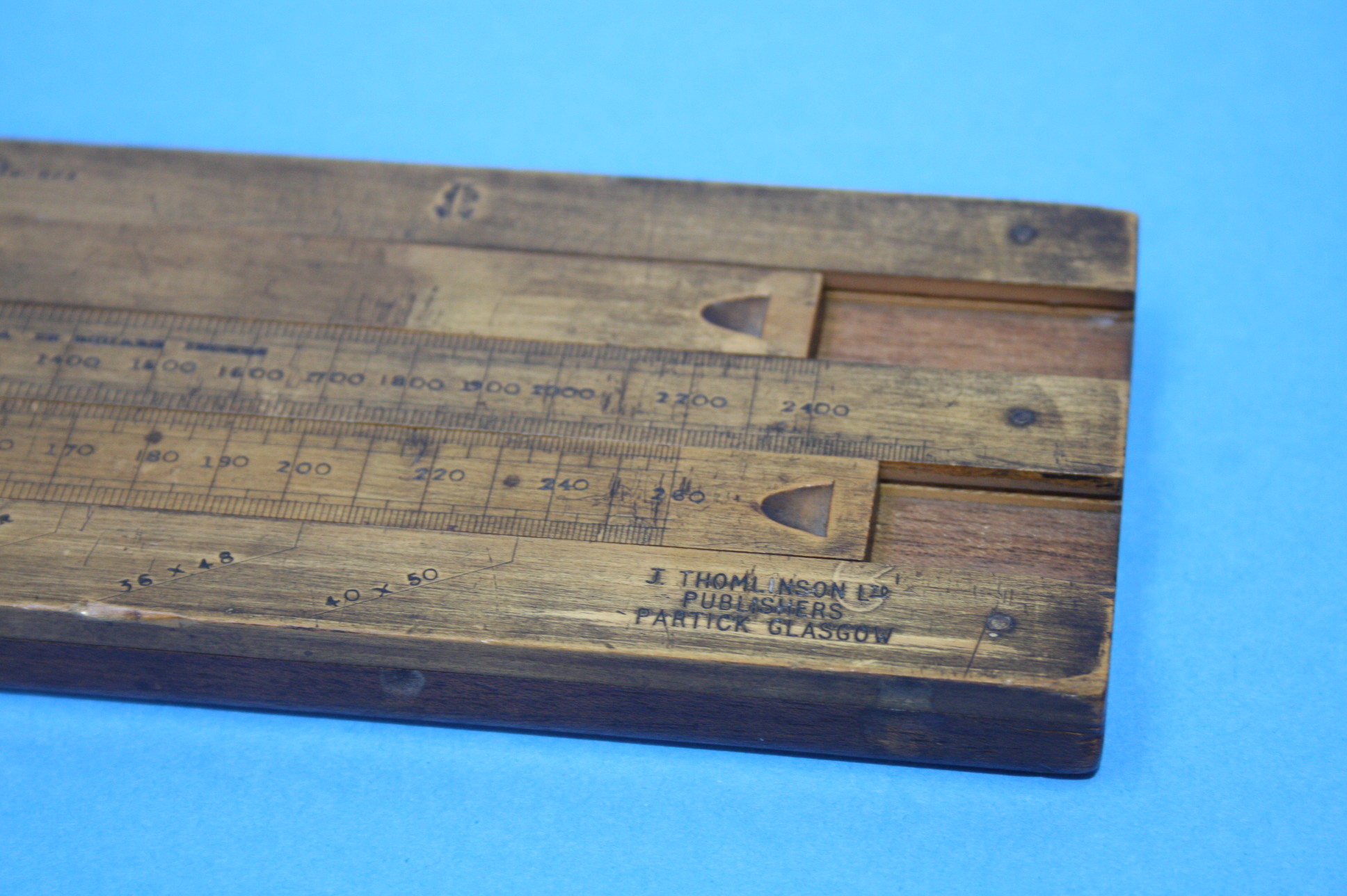 A wood slide rule, J. Tomlinson Ltd, Publishers, P - Image 9 of 9