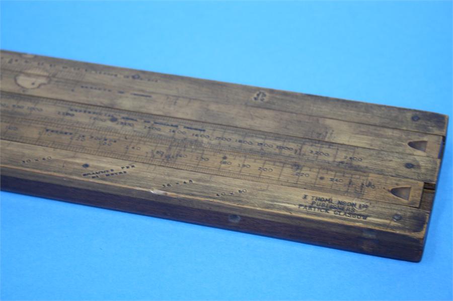 A wood slide rule, J. Tomlinson Ltd, Publishers, P - Image 4 of 9