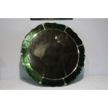 An Art Deco two colour circular mirror.  55 cm dia