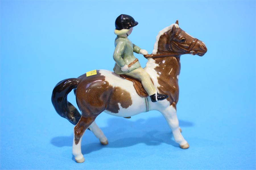 Two Beswick Ponies with boy and girl. - Image 4 of 5