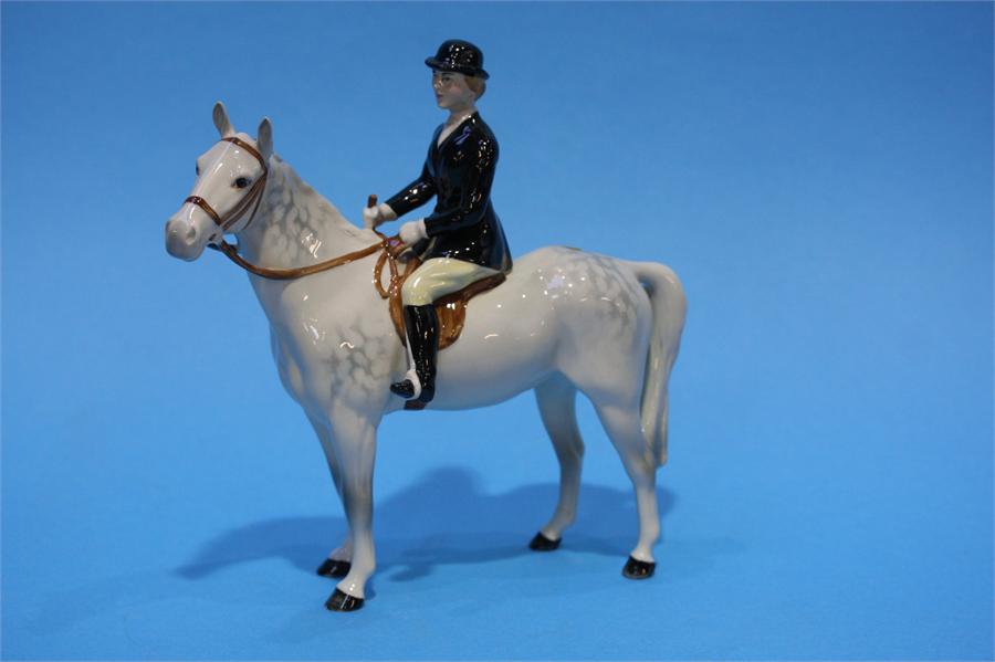 A Beswick Huntswoman on a grey horse and another o - Image 2 of 3