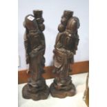 Pair of Rootman figurines