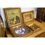 Various reproduction Gilt framed pictures