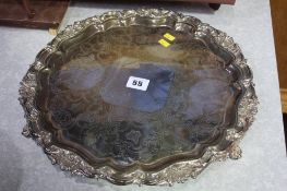 Silver plated serving tray