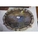 Silver plated serving tray