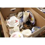 Box assorted China including Portmeirion, K.P.M et