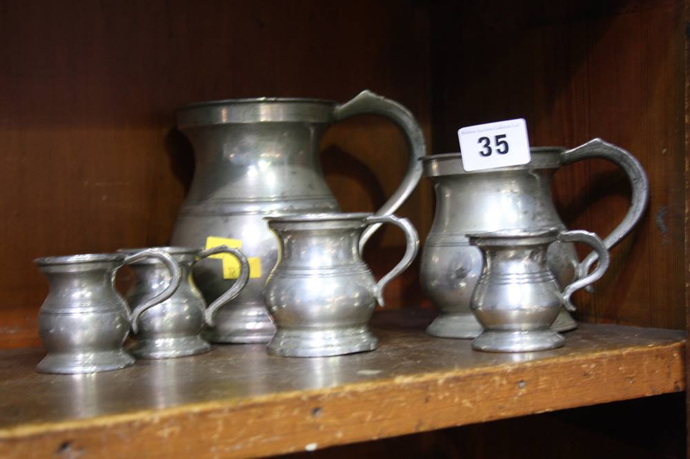 Collection of pewter