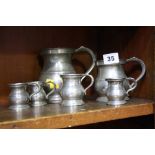 Collection of pewter