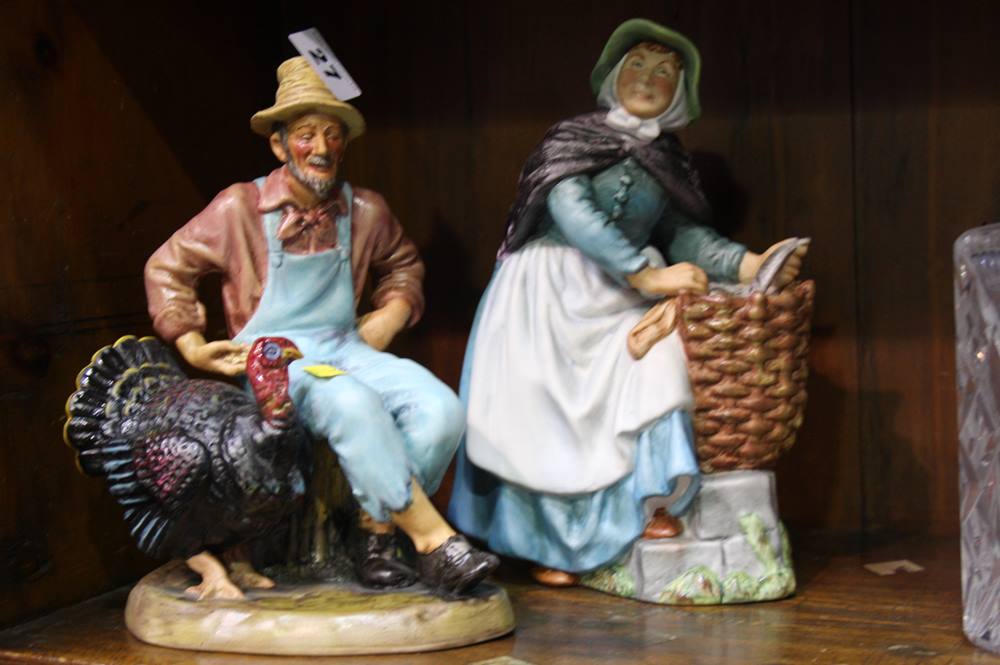 2 x Royal Doulton figurines 'Thanksgiving' & 'Old