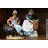 2 x Royal Doulton figurines 'Thanksgiving' & 'Old