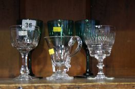 Various glasses, custard cup etc.