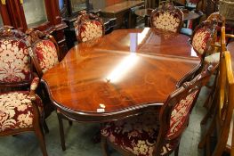 Italian style dining table and 6 chairs