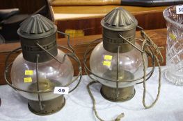 2 Oil lanterns