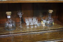 Assorted glassware, Dartington etc.