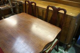 Oak dining table and sideboard etc.